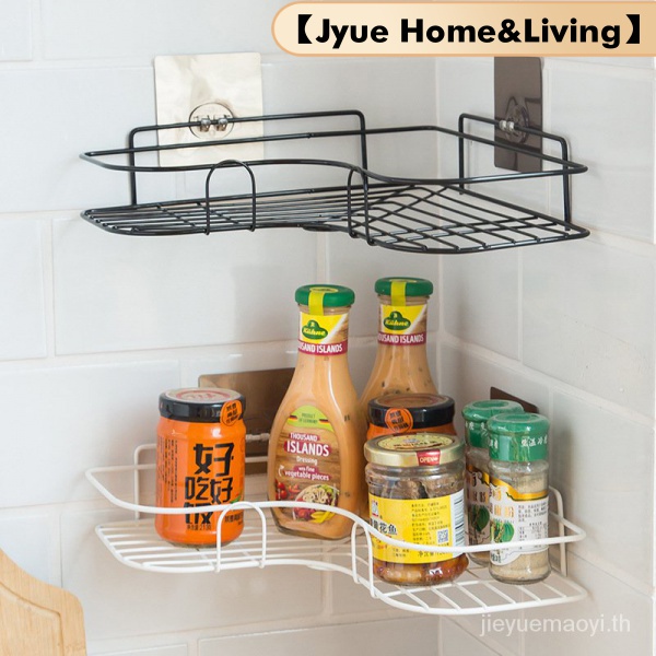 Jyue Home Living Bathrooms Bathroom Racks Cabinets Household Kitchen Corner Shelf Bathroom Corner Triangle Storage Rack Bathroom Punch Free Iron Storage Rack Shopee Thailand