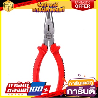 คีมปากแหลม SOLO 6 นิ้ว สีดำ-แดง คีม LONG-NOSE PLIER NO.5126 6" YELLOW-RED