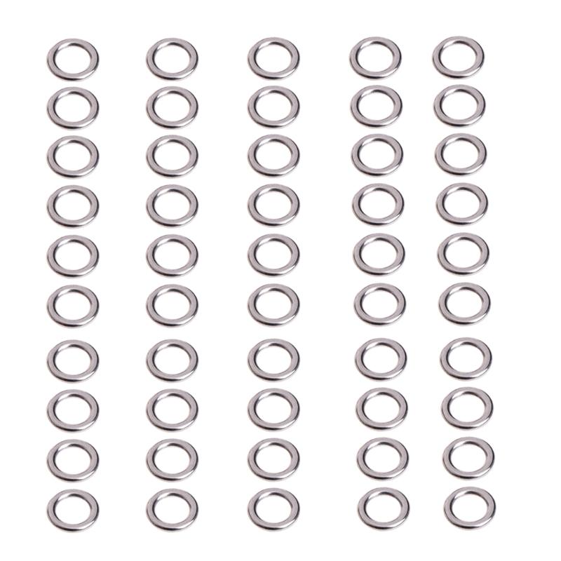 RUN`  50Pcs Fishing Solid Snap Split Ring Lure Tackle Connector