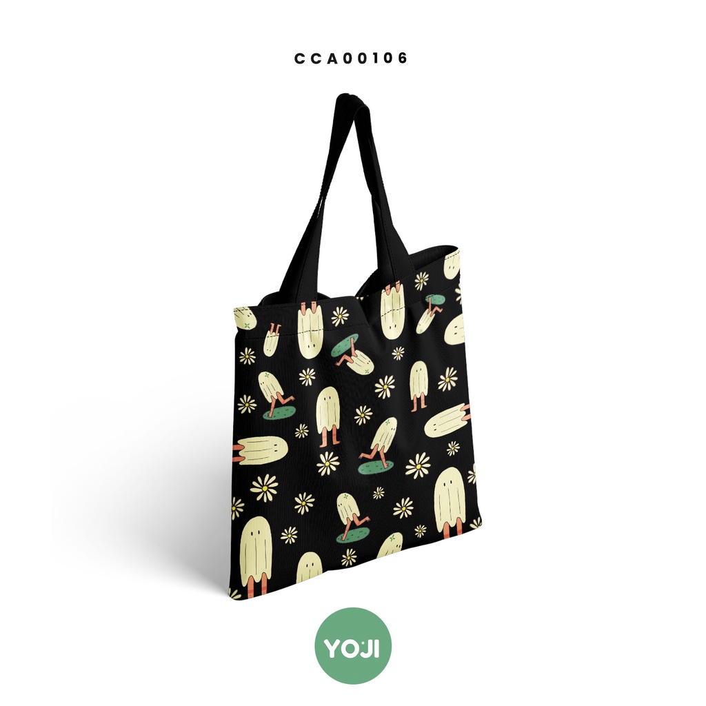 กระเป๋าผ้าแคนวาส พิมพ์ลาย YOJI รหัส CCA00106 #YOJI #SHOPTER