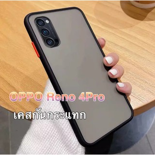 [ส่งจากไทย] Case OPPO Reno 4Pro เคสโทรศัพท์ ออฟโป้ เคสกันกระแทก ปุ่มสีผิวด้าน เคส