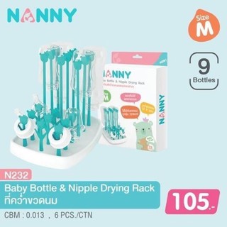 NANNY แนนนี่ ผลิตภัณฑ์ คว่ำขวดนมและอุปกรณ์ต่างๆ Size S และ ไซส์ M (1กล่อง)