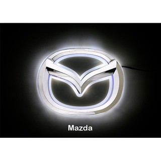 LOGO LED MAZDA WHITEแม่เหล็กโลโก้รถยนต์ มาสด้า มีไฟ-สีขาว (1651)