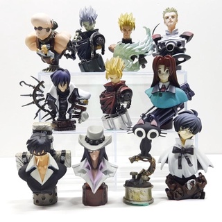 (แท้/มือ2ไม่มีกล่อง) KAIYODO Trigun The Planet Gunsmoke Vash The Stampede Gashapon Bust Figure ผมเหลือง