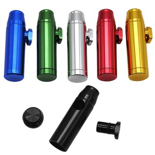 Durable Metal Aluminum Nasal Bullet Snuff Dispenser Snorter Rocket Shape Sniffer BjFranchiseAmo