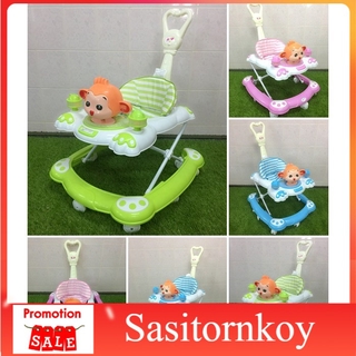 sasitornkoy รถหัดเดินลิงน้อย มือจับดนตรี รถหัดเดินวงกลมรถหัดเดินราคาถูก รถหัดเดินเด็กอ่อน รถหัดเดินมีเสียง