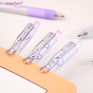 [InterfunT] ปากกาเจล ลายการ์ตูนน่ารัก สีม่วง เครื่องเขียน สําหรับโรงเรียน สํานักงาน [ใหม่]