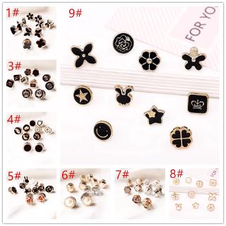 Fulllove 1 Set 10pcs เข็มกลัดสตรีดอก Blossom Brooch Xmas Gift เข็มกลัด Pin Korea