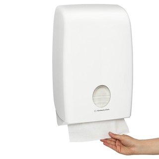 AQUARIRS M-Fold Double Clip Folded Hand Towel Dispenser กล่องใส่กระดาษเช็ดมือแบบแผ่นตัวใหญ่ จาก Kimberly-Clark