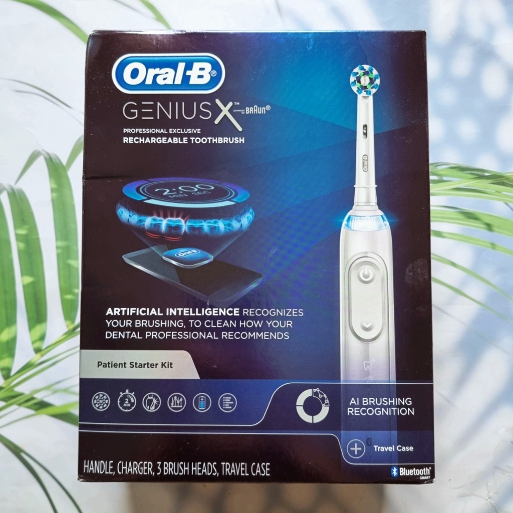 (Oral-B®) Genius X Rechargeable Toothbrush Patient Starter Kit, White ออรัล-บี จีเนียส แปรงสีฟันไฟฟ้า