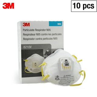 3M 8210V N95 ชนิดมีวาล์ว (10ชิ้น) หน้ากากป้องกันฝุ่น 3M Valved Mask 8210