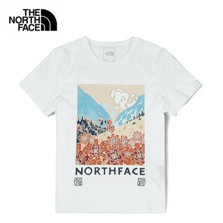 Thenorthface เสื้อยืดแขนสั้น คอกลม ระบายอากาศ เหมาะกับฤดูใบไม้ผลิ และฤดูร้อน สําหรับผู้หญิง 4UBH