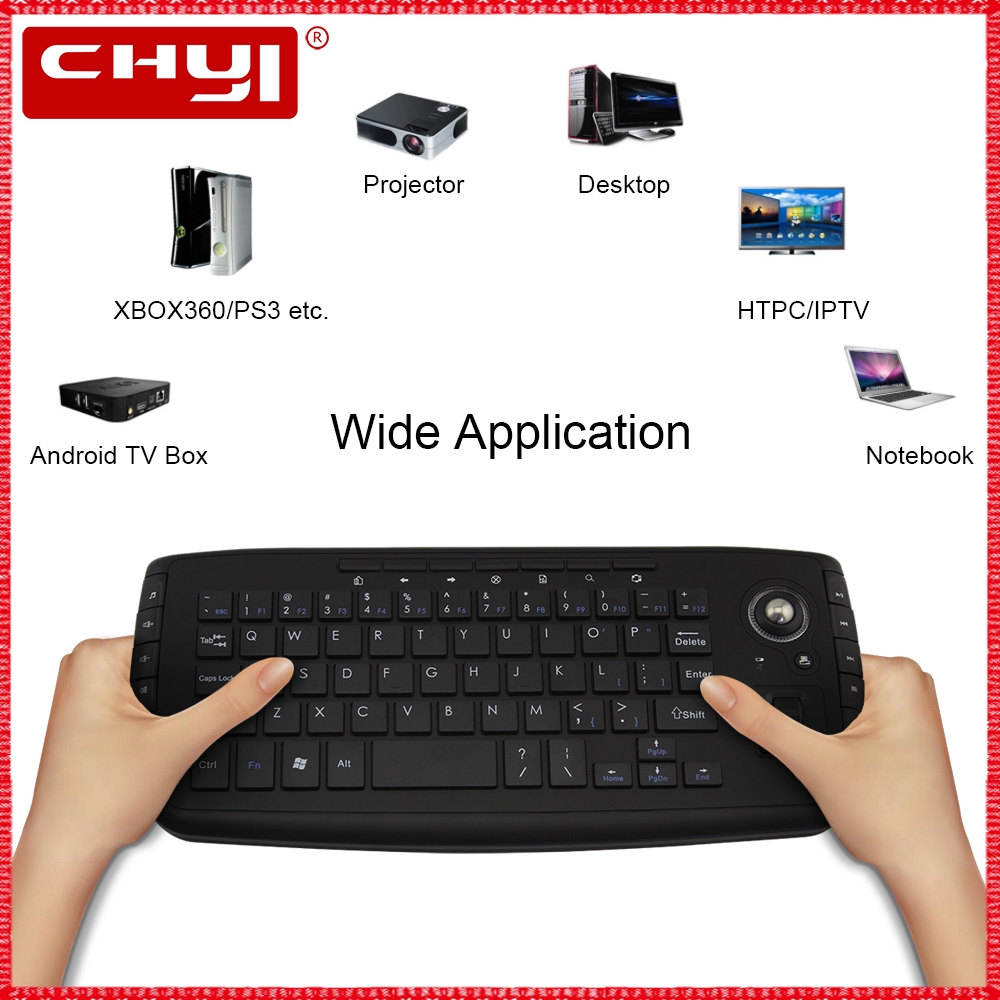 Today Shipping】CHUYI 94 Keys Mini Trackball Wireless Keyboard And Mouse  Combo Handheld Gaming Keypad English Air Mouse | Shopee Thailand