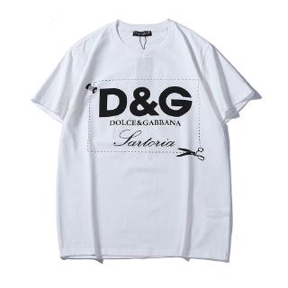 เสื้อยืดDG Short-sleeved mens and womens cotton T-shirt Tops