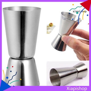 Xiap ถ้วยตวงค็อกเทล จิกเกอร์ สเตนเลส แบบสองช็อต 15/30 มล. เครื่องมือห้องครัว