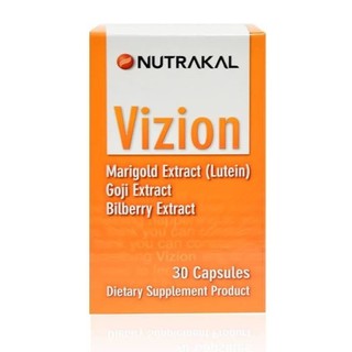 NUTRAKAL Vizion ชะลอการเสื่อมของตา ลดการเกิดต้อกระจก (30 แคปซูล)