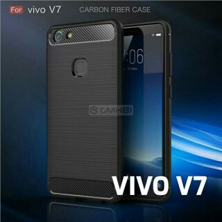 Vivo V7 Brushed TPU Rugged Tough Slim Armor Bumper Soft Cover Case สีดำ พร้อมส่ง