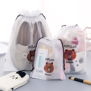 10PCS กระเป๋าเก็บของในบ้านและที่อยู่อาศัย S / M / L Waterproof Home Organizer Travel Bag with Drawstring