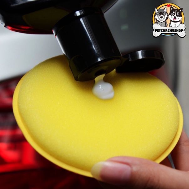 ฟองน้ำแว็กซ์ 10x10x1.5cm ฟองน้ําขัดสีรถยนต์ ขัดสีรถ ใช้สำหรับแว็กซ์รถยนต์หรือทำความสะอาด