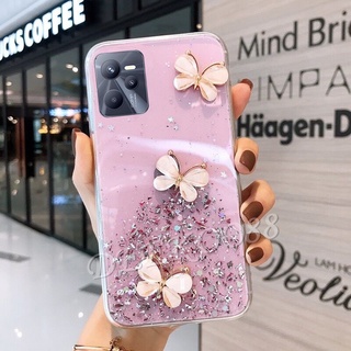 ใหม่ เคสโทรศัพท์มือถือแบบใส ลายผีเสื้อน่ารัก แต่งกลิตเตอร์ สําหรับ Realme C35 9 Pro+ Plus 9Pro 9i RealmeC35 Realme9 9Pro+ 2022