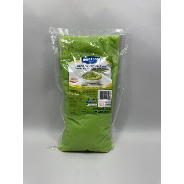 ฟิลลิ่ง กลิ่นคัสตาร์ด ใบเตย (900 กรัม) ยี่ห้อ เบสฟู๊ดส์ // PJ Shop Food and Packaging