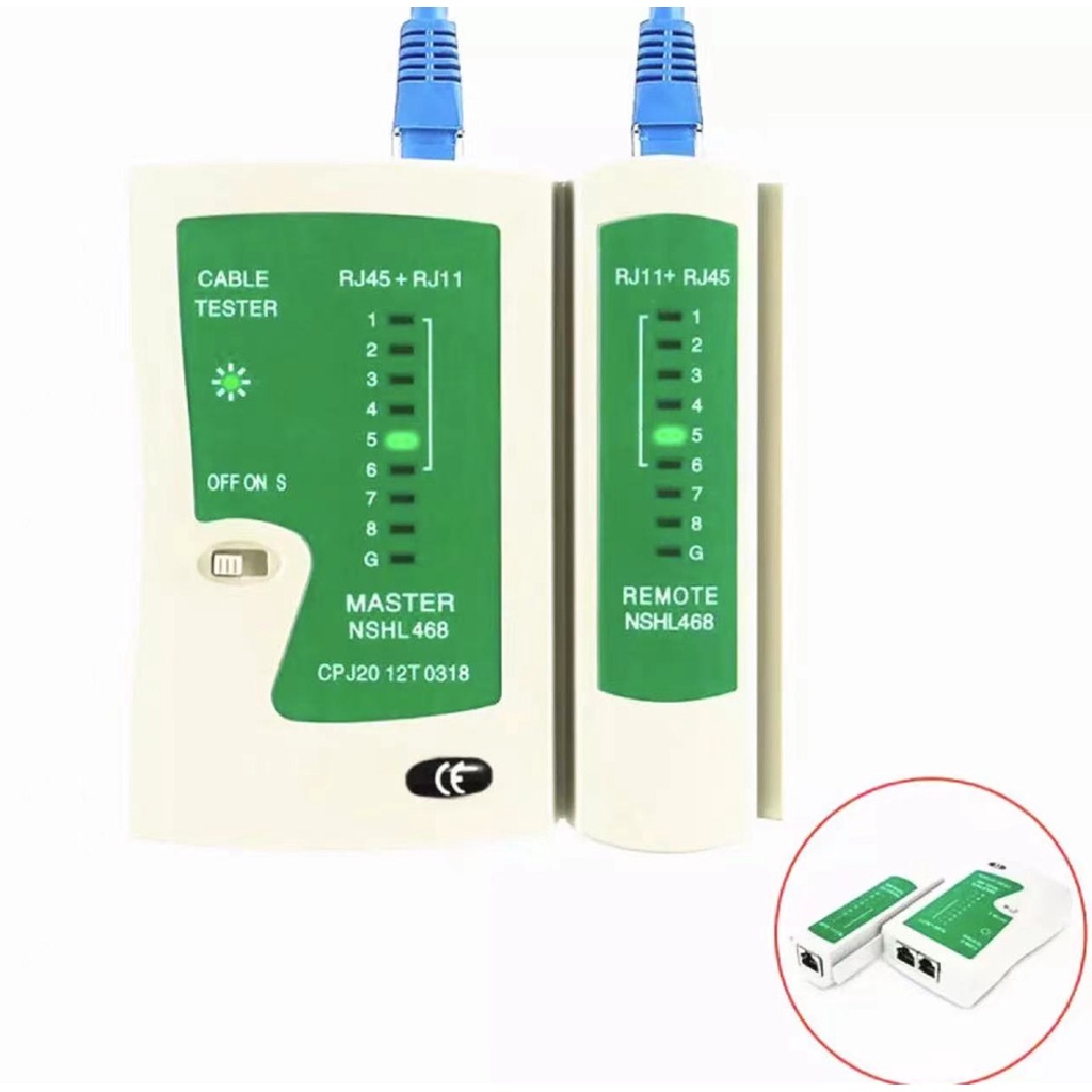 Set 2in1 คีมเข้าหัวสายแลน Network RJ45 CAT5 RJ11 RJ12 LAN Cable + ตัวเช็คสายแลน