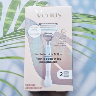 ยิลเลตต์วีนัส ชุดมีดโกน สำหรับผู้หญิง Venus® For Pubic Hair &amp; Skin 1 Razor 2 Cartridges (Gillette®)