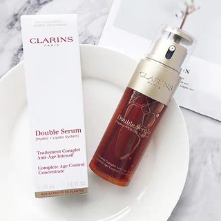 France แท้Clarins Double Serum Complete Age Control Concentrate พร้อมกล่อง  50ml