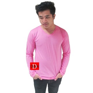 เสื้อยืดแขนยาวคอวี S - Long Sleeves V-neck Size S