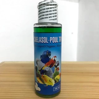 แคลเซี่ยมน้ำ และแร่ธาตุชนิดน้ำ ใช้ได้กับนกทุกสายพันธุ์ Cherasol Poul Try (40ML / 100ML)