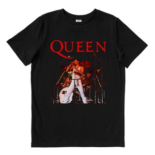 Queen/freddie MERCURY - สีดําสด | เสื้อยืด พิมพ์ลายวงดนตรี | Merch เครื่องดนตรี | Unisex | เสื้อยืด พิมพ์ลายดนตรี | หิน