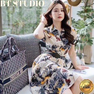 ✅ถูกที่สุด งานป้าย BT studio  เดรสเชิ้ตคอปกแขนสั้น กระโปรงยาว ชุดเซ็ทงานป้าย เดรส เดรสงานป้าย เซตจั้มสูท BT studio Brand