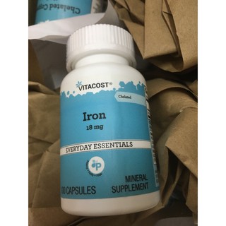 Vitacost Iron 18 mg. 100 Capsules บำรุงเลือด