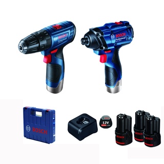 Bosch combo set แบต 3 ก้อน (GSB120 Li + GDR120 Li)