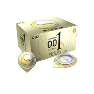 ถุงยางอนามัย ถุงยาง olo (10ชิ้น/1กล่อง) แบบบาง ขนาด 0.01 มิล **ไม่ระบุชื่อสินค้าหน้ากล่อง**สีทอง (Gold) 04