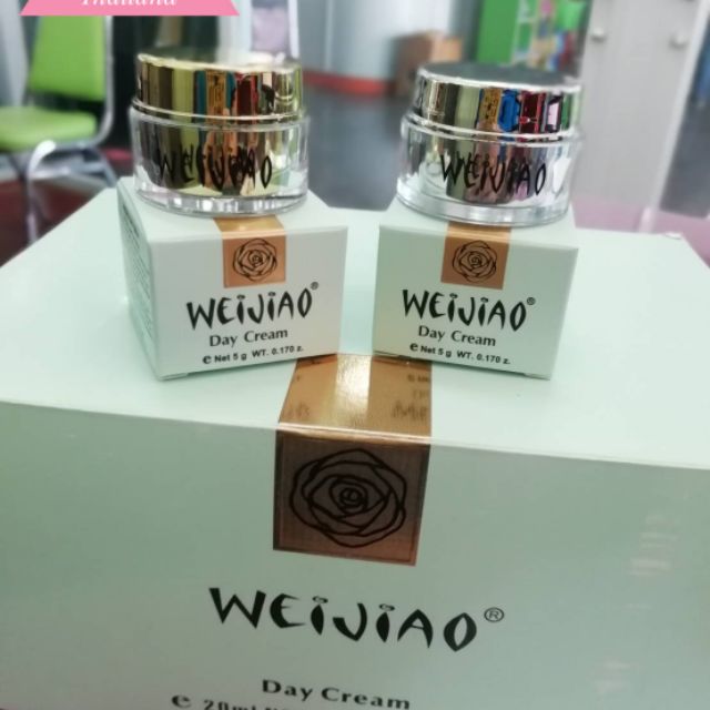 ครีมเหว่ยเจียวของแท้จากบริษัทโดยตรง ขนาด 5 กรัม 1 ชุดประกอบด้วยครีมกลางวันสีขาวและครีมกลางคืนสีเหลือง weijiao🌸พร้อมส่ง🌸