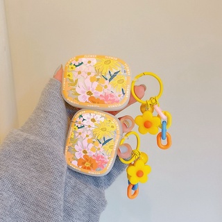 เคสหูฟังแอร์พอตส์ Airpods 1 2 จี้กระดิ่ง ดอกเบญจมาศ กันกระแทก ป้องกันการชนกัน หูฟังเคสป้องกัน Airpods Pro TPUนุ่มนิ่ม case