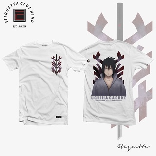 เสื้อตราหานคู่ เสื้อวินเทจชาย เสื้ออะนิเมะ -- ETQT -- นารูโตะ -- Uchiha Sasuke v2 5*4 เสื้อคู่วินเทจ