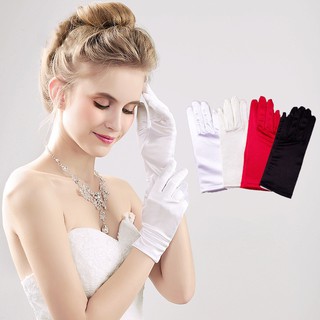 แหล่งขายและราคาถุงมือสั้นผ้าซาตินสำหรับผู้หญิงสีสดใสอาจถูกใจคุณ