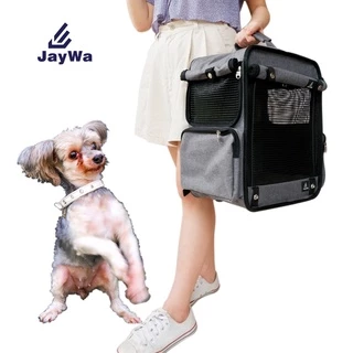 JAYWA กระเป๋าเป้แมว มีตาข่ายระบายอากาศถ่ายเทได้ดี ใบใหญ่ แข็งแรงไม่เสียทรง คนพักคอนโดชอบมาก