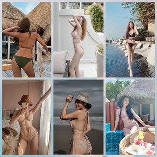 👙สอบถามสีก่อนสั่ง👙บิกินี่ทูพีชสายยาวผูกรอบเอวได้ค่ะ(บรามีฟองน้ำค่ะ)