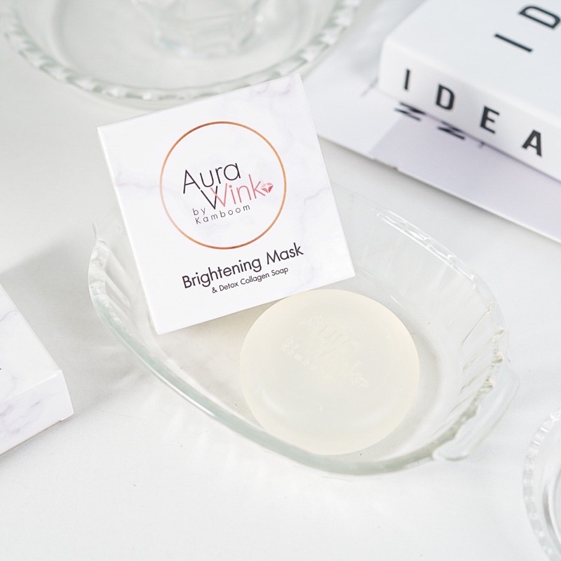 Brightening Mask & Detox collagen Soap : สบู่ไข่ขาว คอลลาเจน