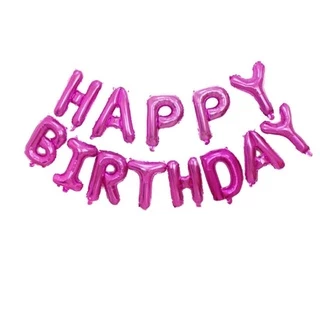 ลูกโป่งฟอย​ อักษร วันเกิด HAPPY BIRTHDAY ขนาด 16 นิ้ว รหัส BALLON-001