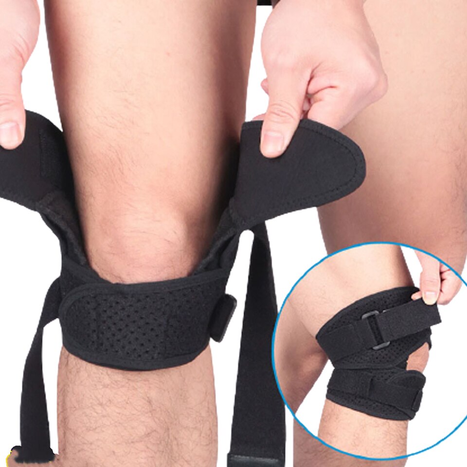 1PCS เข่า Pad Wrap ปรับ Breathable Anti Bump กลางแจ้งฟิตเนสบาสเกตบอล ...