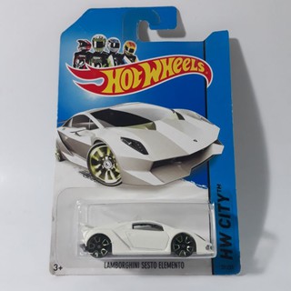 รถเหล็ก Hotwheels LAMBORGHINI SESTO ELEMENTO สีขาว (ib0503)