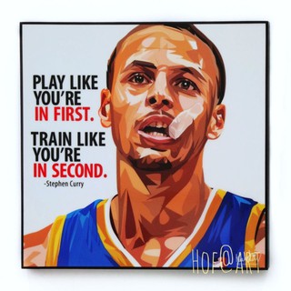 Stephen Curry #1 สตีเฟ่น เคอร์รี่ Basketball บาสเก็ตบอล รูปภาพ​ติด​ผนัง​ pop art​ กรอบรูป​​ นักกีฬา ของขวัญ​​ แต่งบ้าน