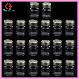 GamZine  20Pcs Empty Sterile Glass Sealed Serum Vials Bottles Liquid Containers