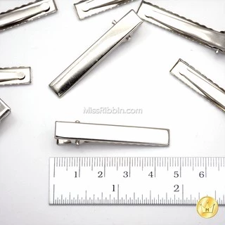Missribbinกิ๊บปากเป็ด สีเงิน (100ชิ้น)-สุดคุ้ม