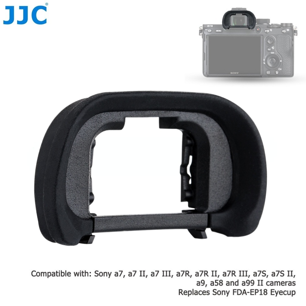 JJC ES-EP18 กล้องช่องมองภาพ Eyecup เปลี่ยน FDA-EP18 ซิลิโคนสำหรับ Sony A7R4 A7M3 A7R3 A7M2 A7R2 A7S2 A7R IV A7 III A7S II A9 A99 Mark II A58