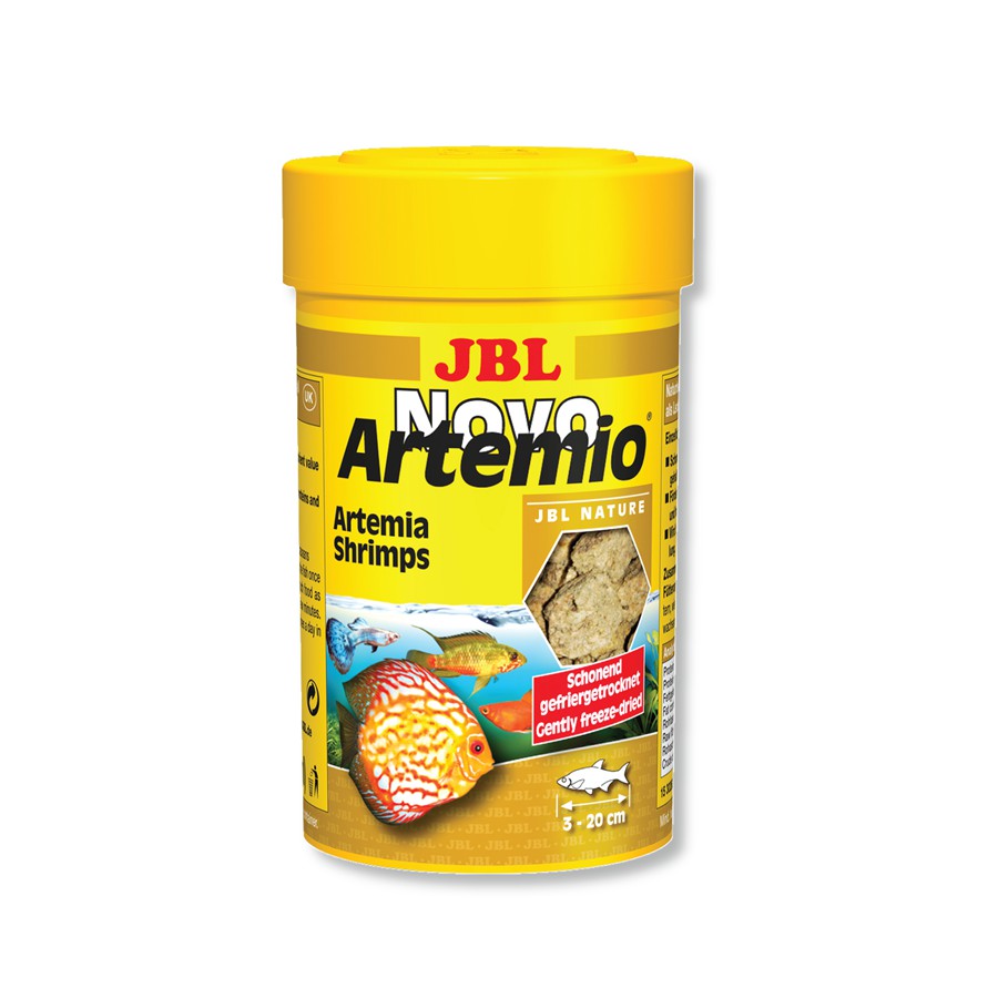JBL Novo Artemio - อาหารเสริมโปรตีนจากอาร์ทีเมียและกุ้ง สำหรับปลาสวยงามทุกชนิด(EXP 12/2025)